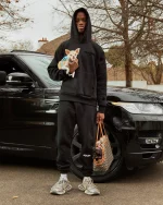 SSS REALISM BACK LOGO OBSIDIAN HOODIE