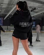 SSS REALISM GLIMMER LOGO BLACK HOODIE