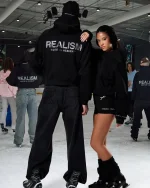 SSS REALISM GLIMMER LOGO BLACK HOODIE